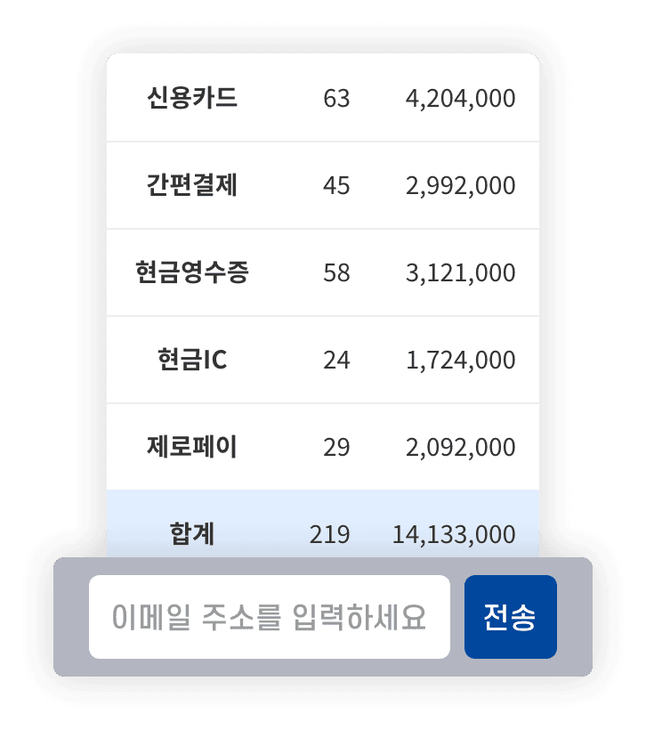 나이스체크 부가세 신고자료 화면
